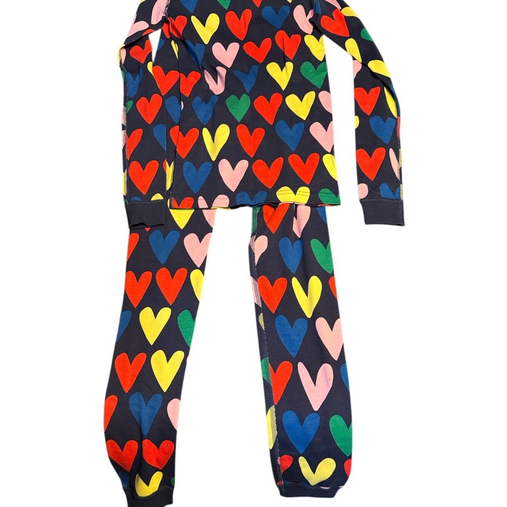 Colorful Heart Print Kids Pajamas